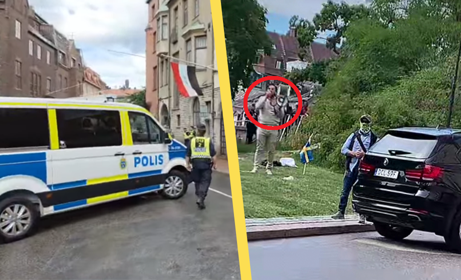 VIDEO: Sparkar fotboll med koranen utanför Iraks ambassad