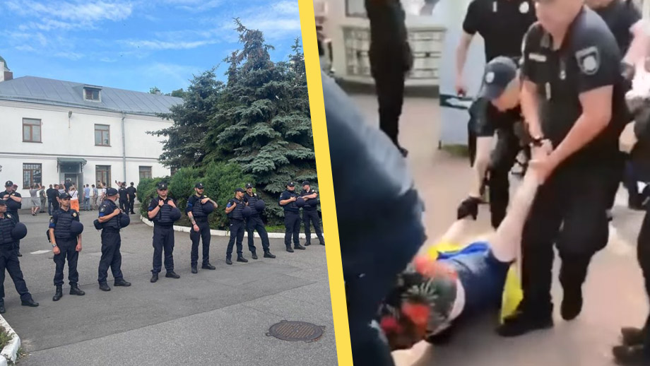 Här släpas kristna iväg av ukrainsk polis – tillhör ”fel” kyrka