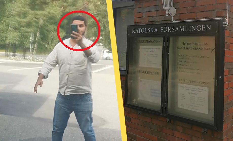 VIDEO: Kastar sten på kyrka – ”Knullar Jesus – Allahu akbar”