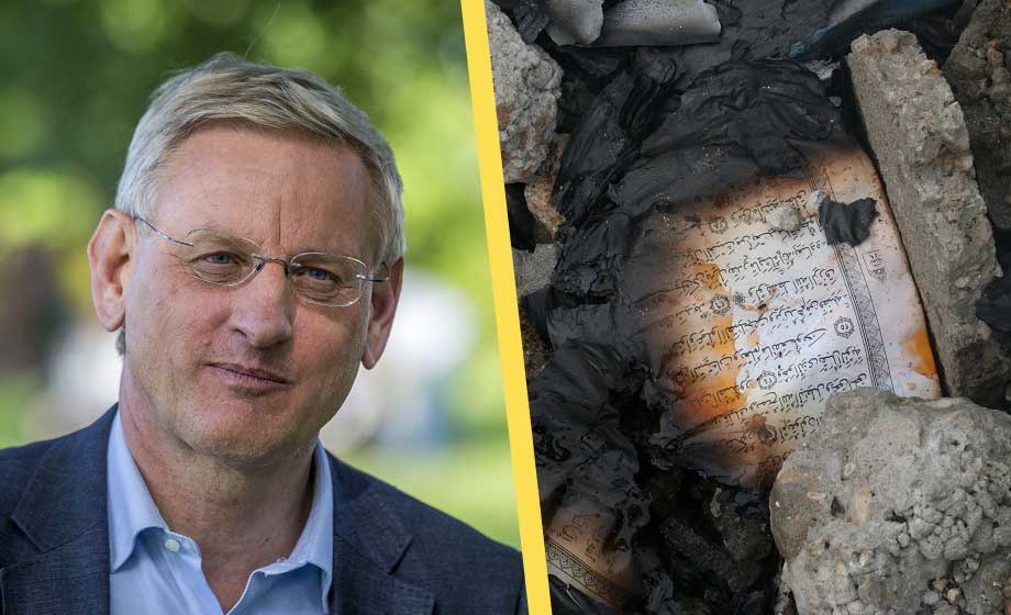 Bildt attackerar koranbrännande irakier: ”Missbrukar gästfriheten i Sverige”
