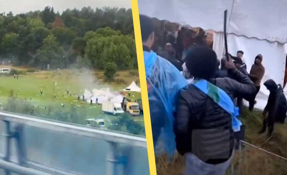 VIDEO: Kaos under eritreansk festival – stenkastning mot polis