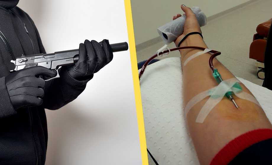 Skjutningar tömmer blodlager