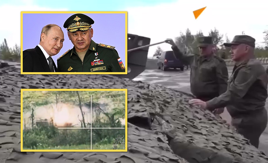 Här inspekterar ryske försvarsministern svenska stridsfordonet