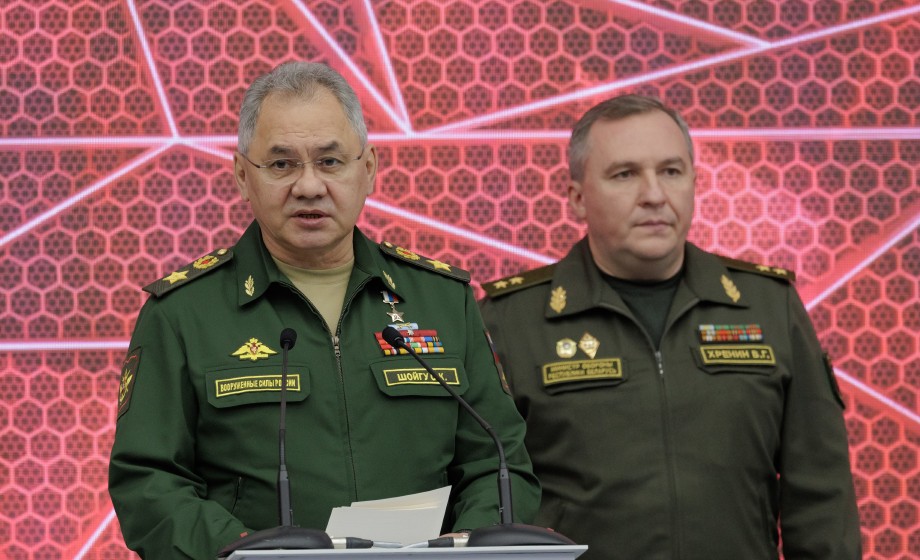 Sjojgu: Ukraina har nästan slut på militära resurser