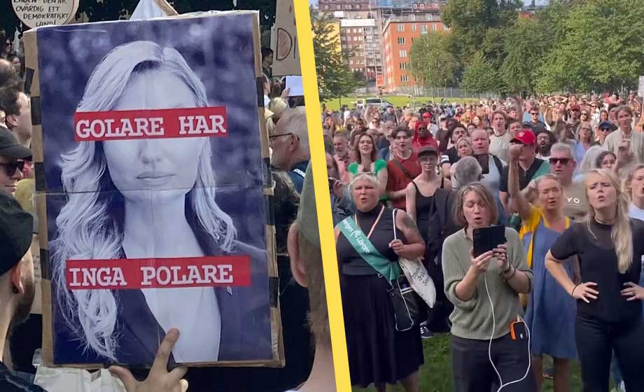 Stor demonstration mot anmälningsplikt av illegala invandrare