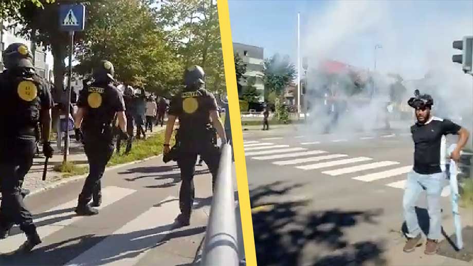 60-tal gripna efter eritreanska sammandrabbningar i Danmark