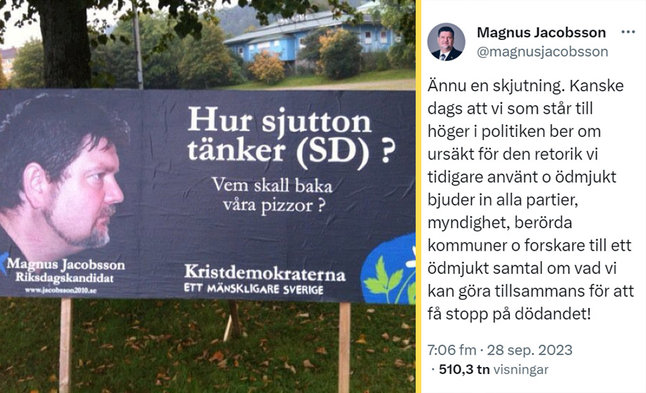 KD-politiker vill att högern ”ber om ursäkt” för skjutningarna
