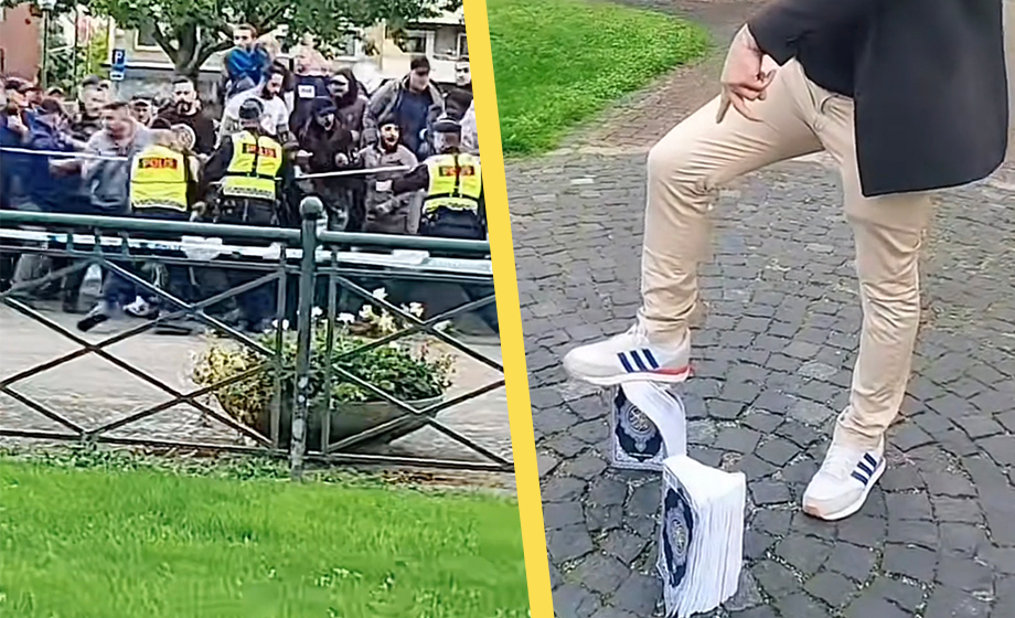 VIDEO: Hundratals muslimer tittade på koranfotboll i Malmö