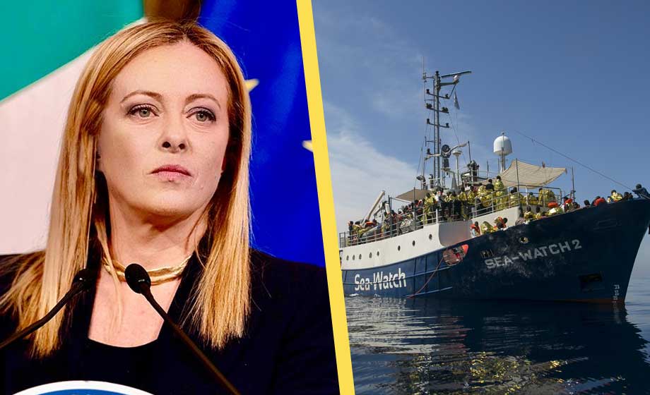 Meloni rasar över tyska regeringens finansiering av NGO:s för migranter