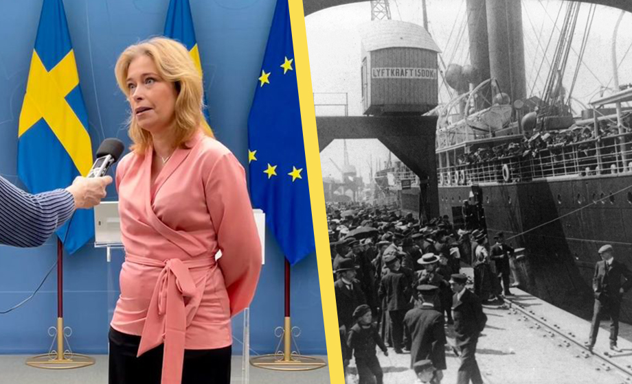 Annika Strandhäll okunnig om svensk utvandring till Nordamerika