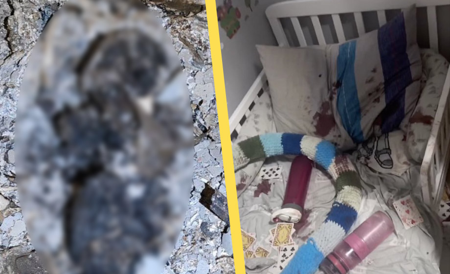 Otäcka bilderna: Spädbarn brändes levande och halshöggs av Hamas