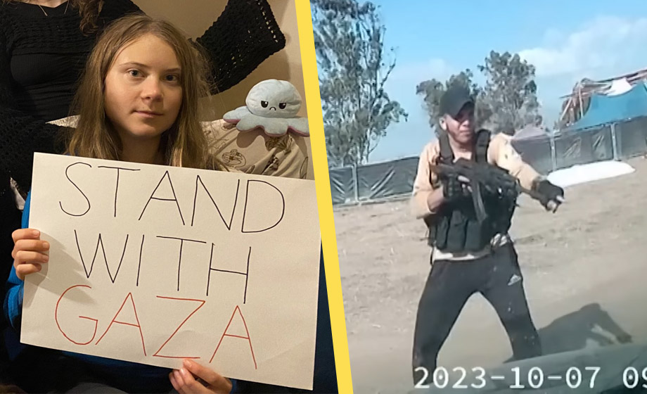 Greta Thunberg tar ställning för Gaza i terrorkriget mot Israel
