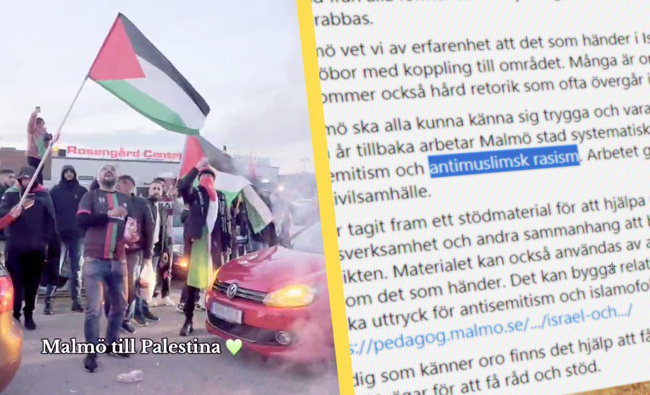 Efter terrorn i Israel: Malmö stad vill stoppa ”antimuslimsk rasism”