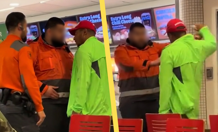 Se Burger King-mannens kaos mot väktarna: ”Din lilla vakt – bitch”