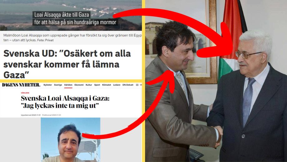 Här är SVT:s och DN:s Malmöbo som ”hälsar på 100-årig mormor i Gaza” – är palestinsk diplomat