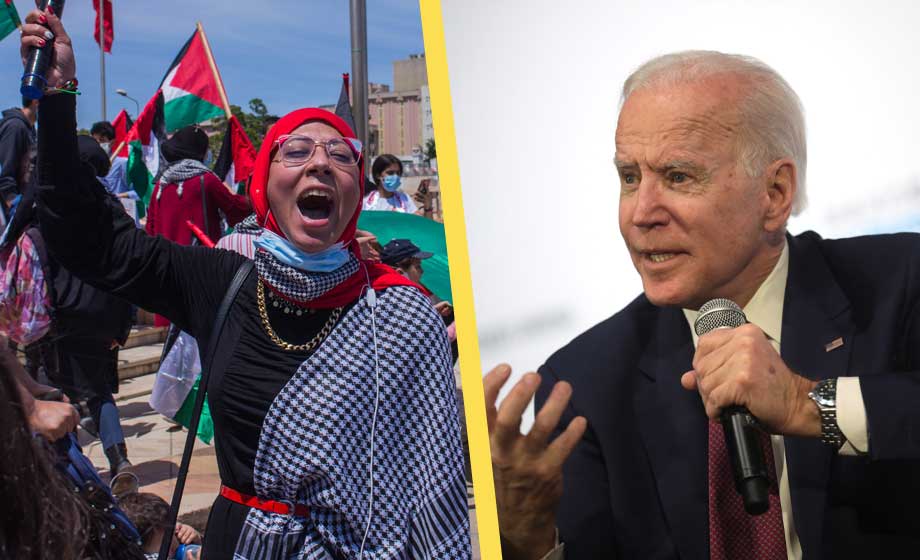 Muslimer hotar överge Biden inför presidentvalet