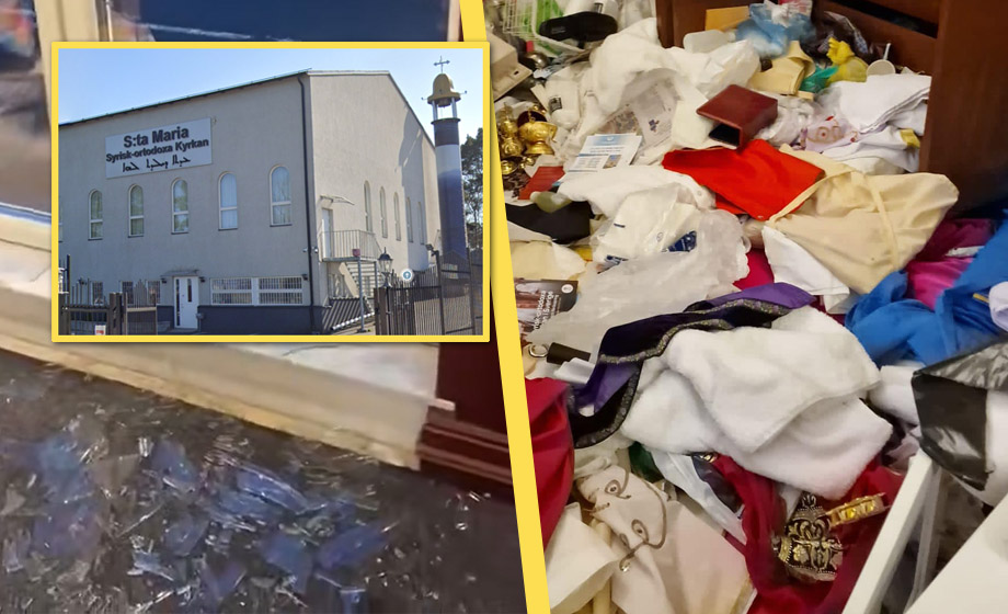 Kyrka vandaliserad i Stockholmsförort