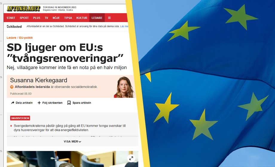 Aftonbladet rycker ut när S får SD-kritik för tvångsrenoveringar