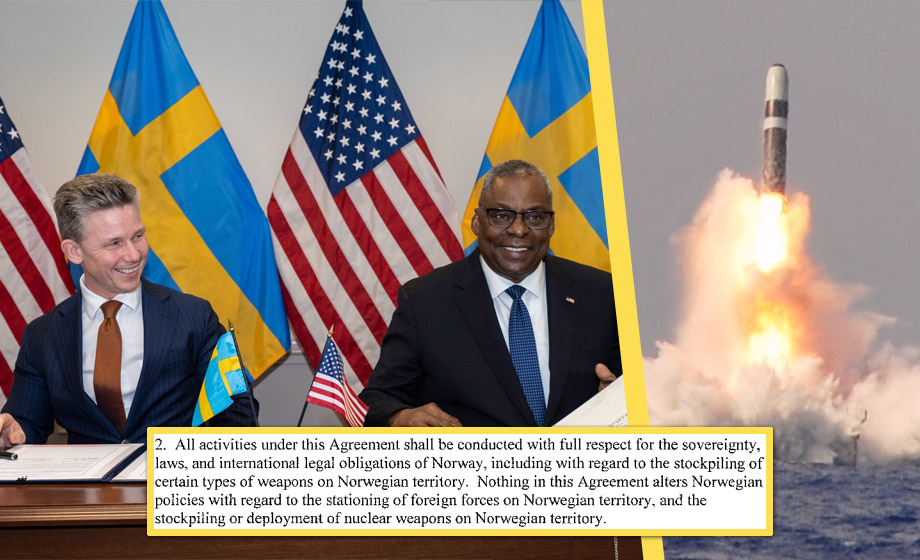 USA-avtal utesluter inte kärnvapen i Sverige – ”svensk praxis”