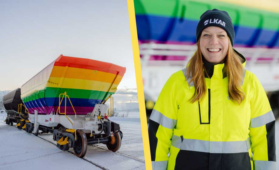 LKAB satsar på mångfald och inkludering med regnbågsfärgad vagn