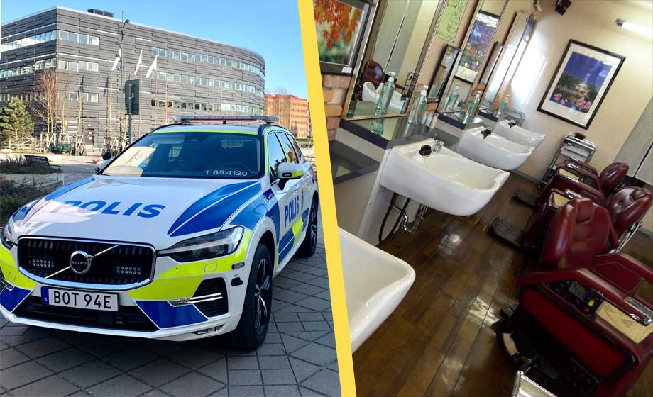 Stort polispådrag efter mordförsök på frisörsalong