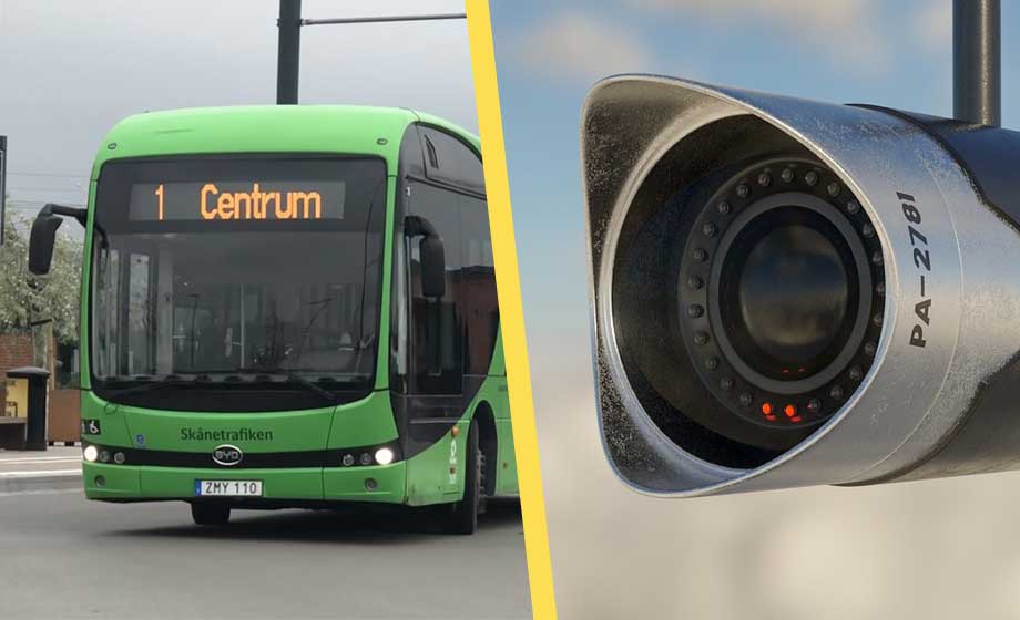 Livekameror installeras på Malmös bussar