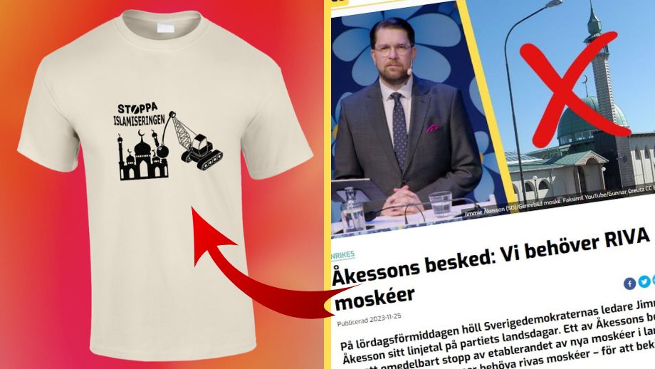 Bör Sverige stänga moskéer? Visa ditt stöd med Samnytts nya t-shirt!