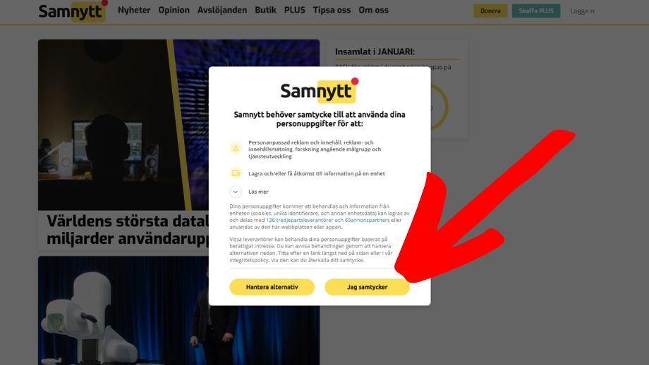 Säg ja till ”cookies” – och hjälp därmed Samnytt