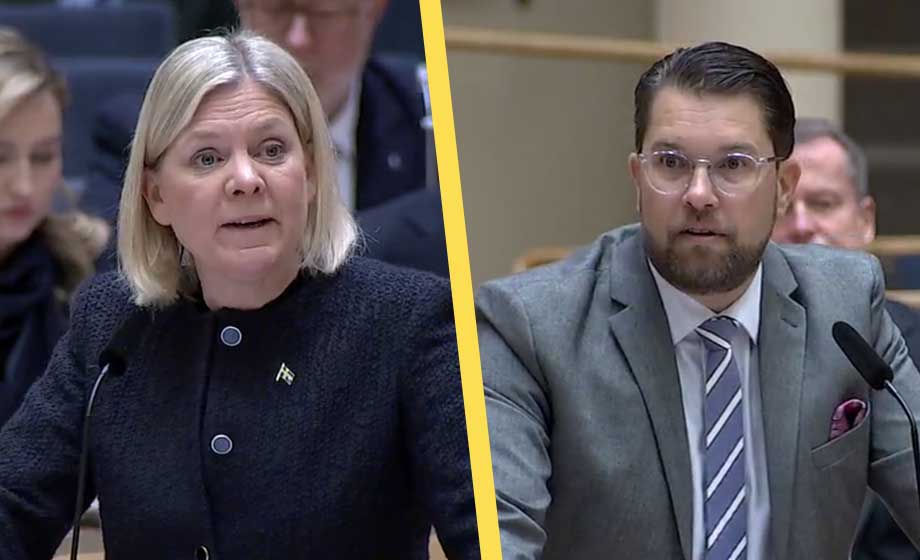 VIDEO: Jimmie Åkesson ifrågasätter S-lögner om invandringspolitiken