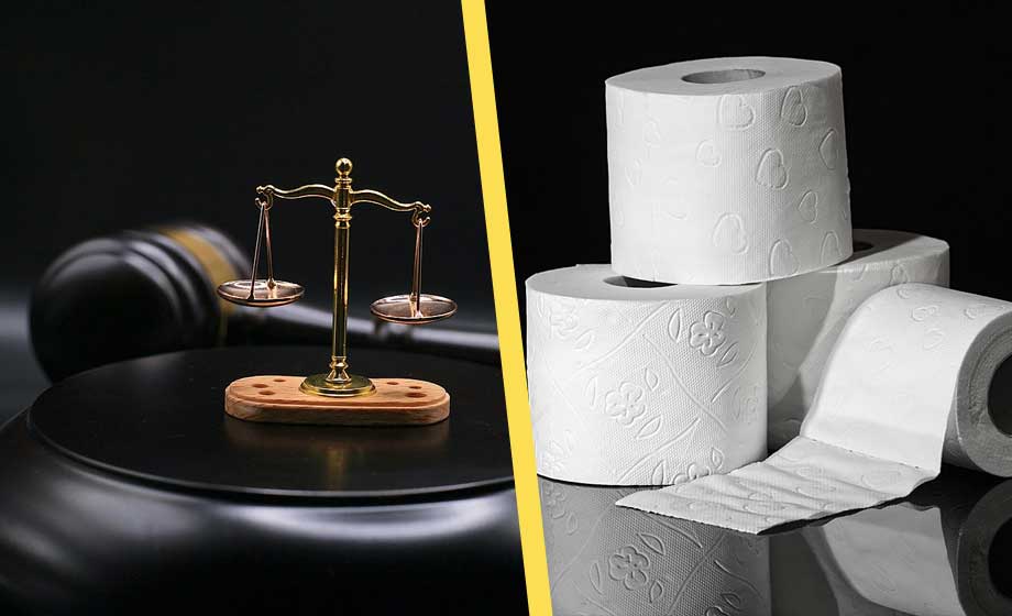 Nämndeman stal stora mängder toapapper