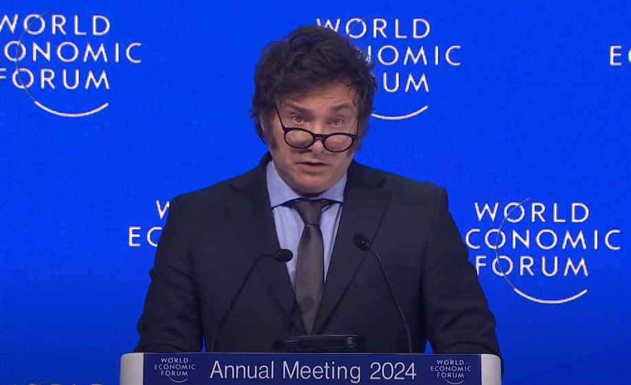 Javier Milei sågade socialism och feminism på WEF-möte