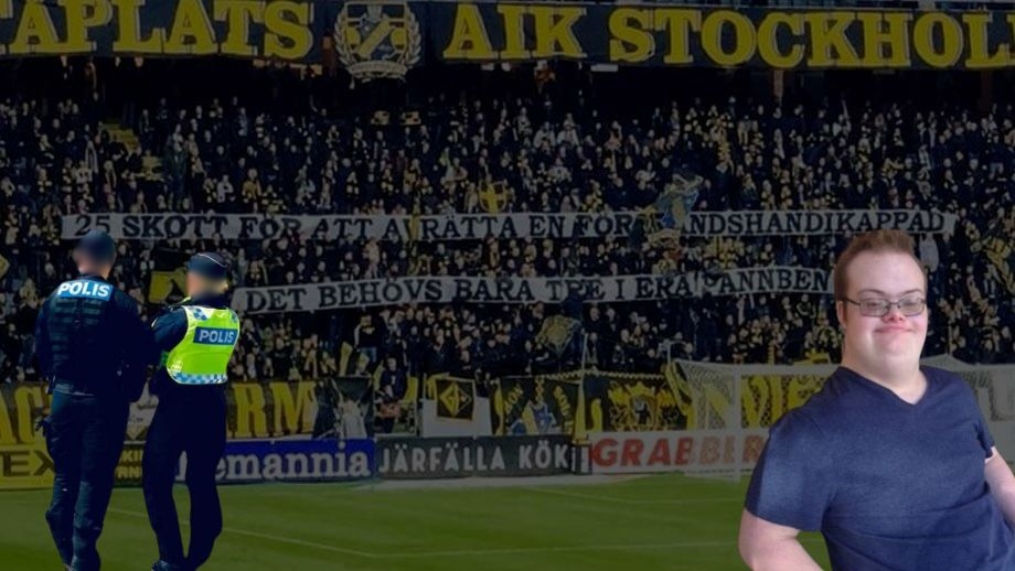 AIK-fans höll banderoll mot poliser bakom Eric Torells död – poliserna kränkta och får skadestånd