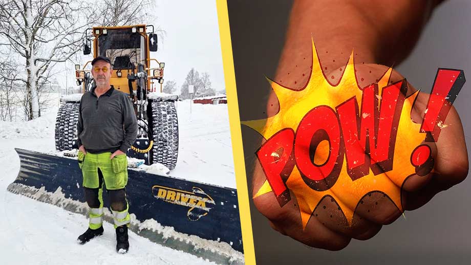 Snöröjare attackerad av familj – slogs till marken