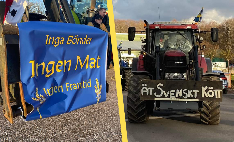 VIDEO: Stor bondeprotest i Skåne – kräver bättre lönsamhet