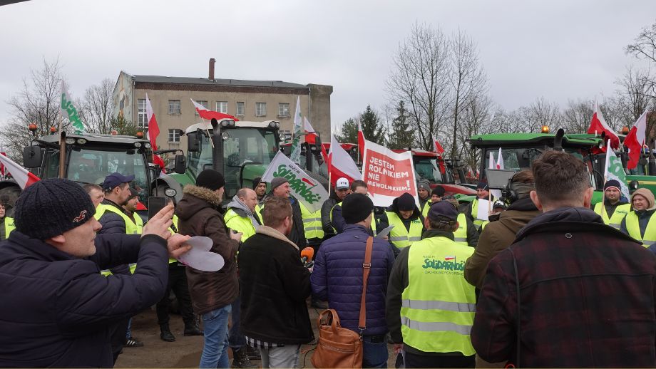 Samnytt vid bondeprotest i Polen