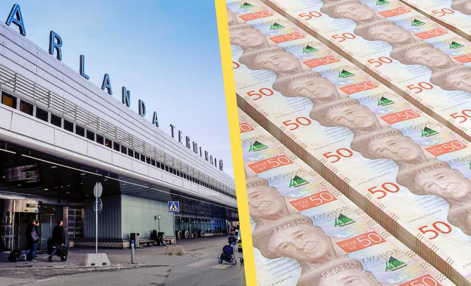 Miljoner i kontanter beslagtas på Arlanda