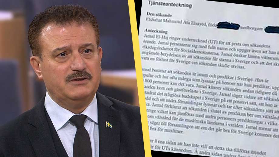 Hamas-kopplade S-toppen Jamal El-Haj försökte påverka imams asylärende