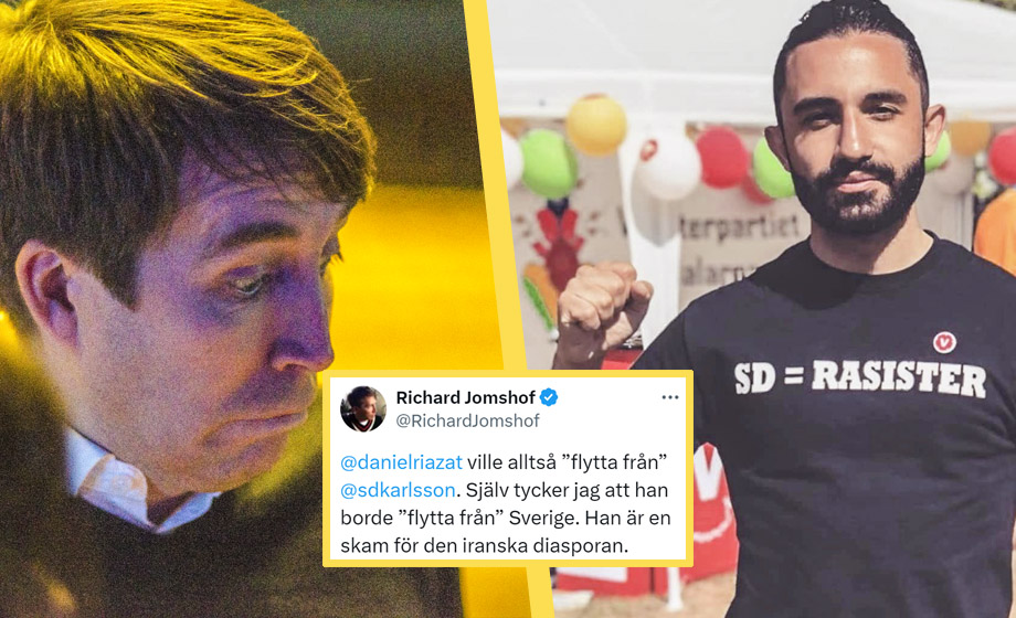 Jomshof till Riazat: ”Flytta från Sverige”