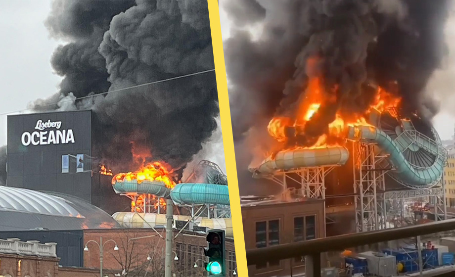 VIDEO: Kraftig brand på Liseberg