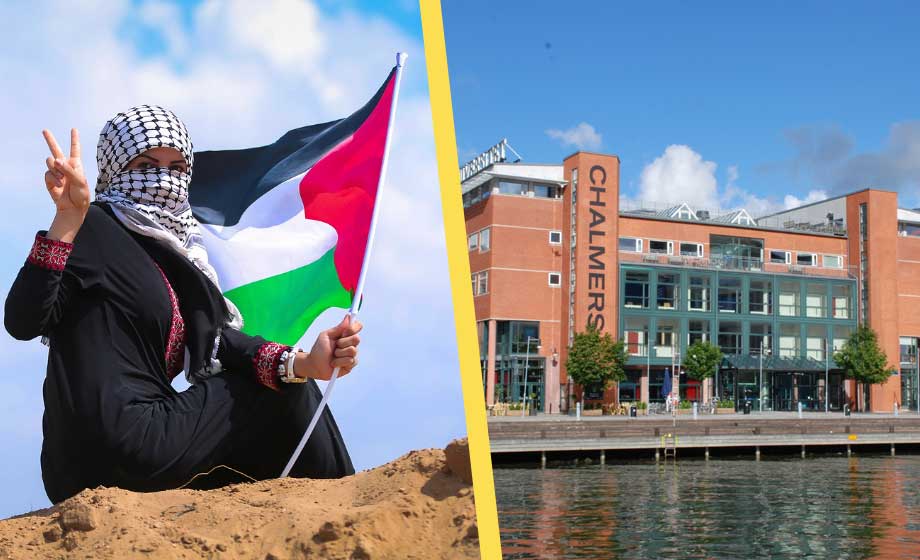 Studenter kräver att Chalmers hissar palestinska flaggan