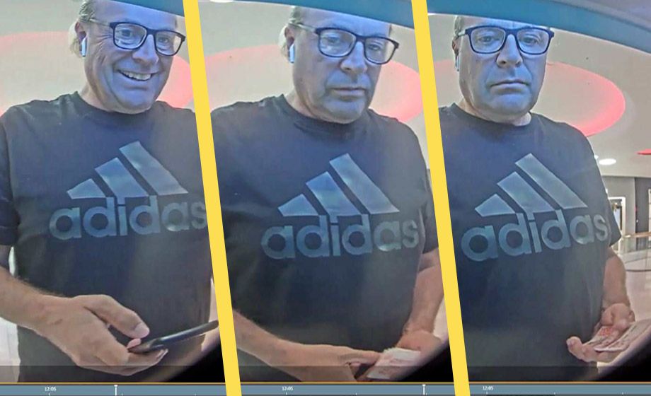 Här tar Runar Sögaard ut pengar i penningtvättshärva