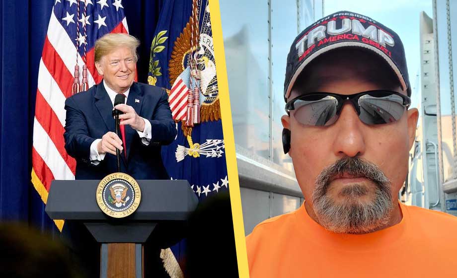 Lastbilschaufförer bojkottar New York efter dom mot Trump