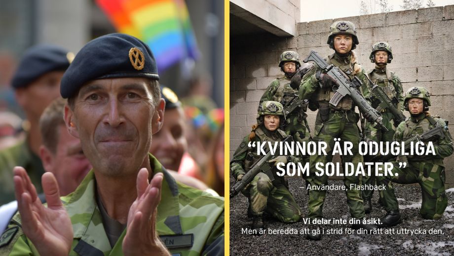 Försvarsmakten firar internationella kvinnodagen med Flashback-citat
