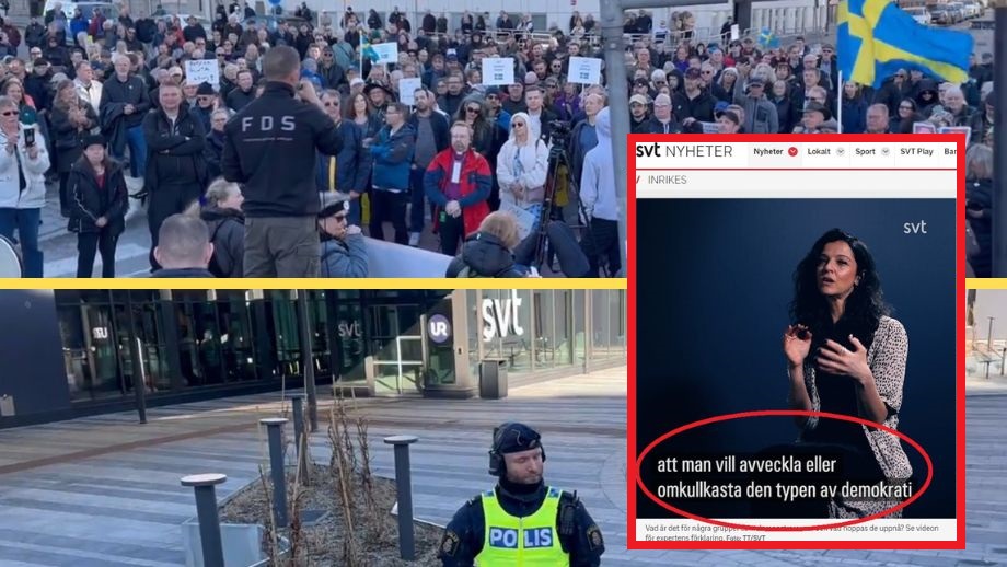 SVT om public service-kritisk demonstration: ”Man vill omkullkasta demokratin”
