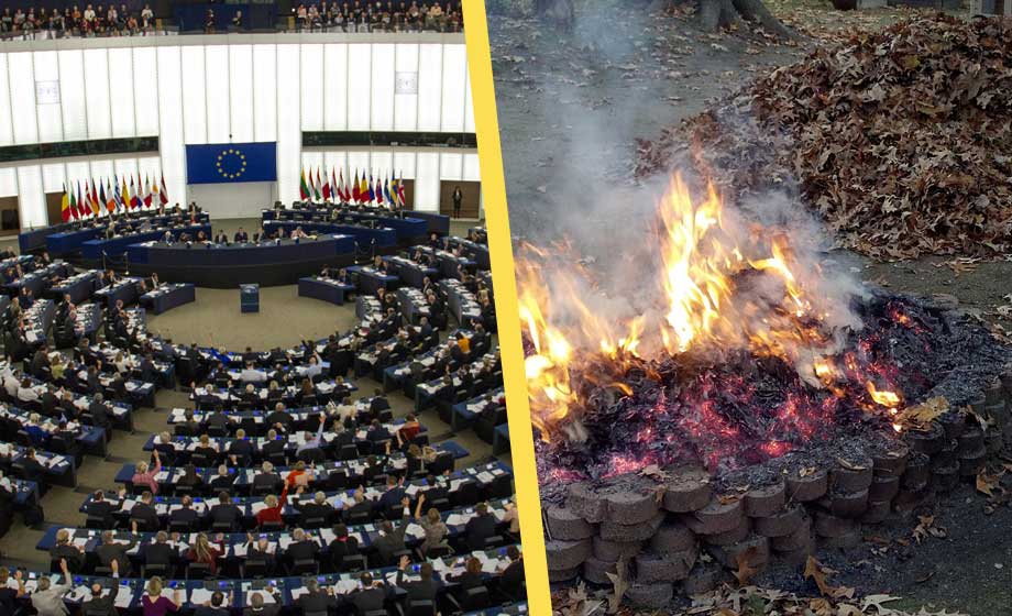 Nya EU-regler sätter stopp för löveldning i trädgården