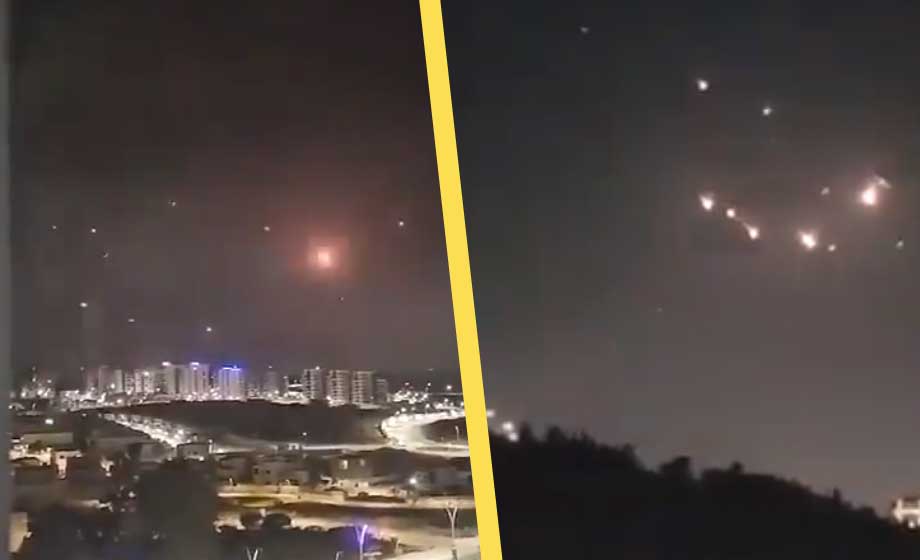 Storskalig iransk attack mot Israel