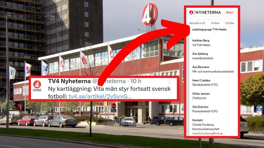 TV4 larmade om vita män – har själv kritvit ledning