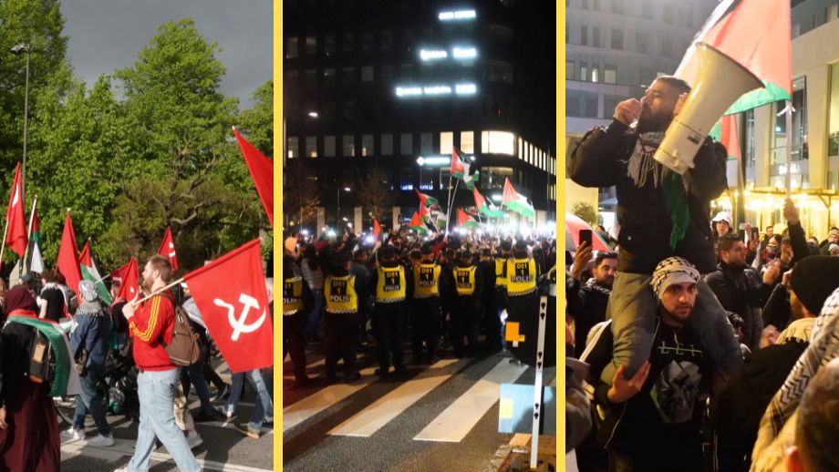 VIDEO: Se Gaza-demonstrationen vid Eurovision