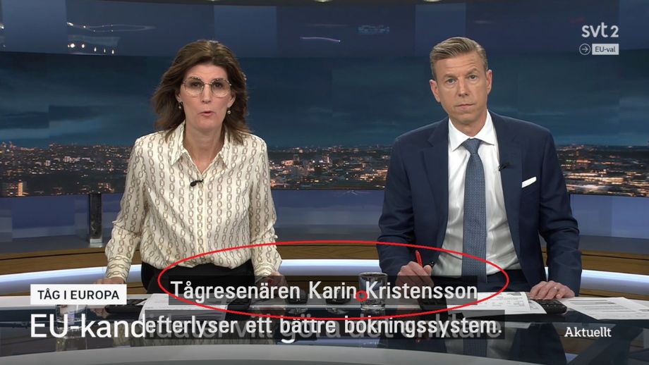 SVT intervjuade resenär som vill se satsningar på tågtrafik – mörkade att hon är LO-ekonom