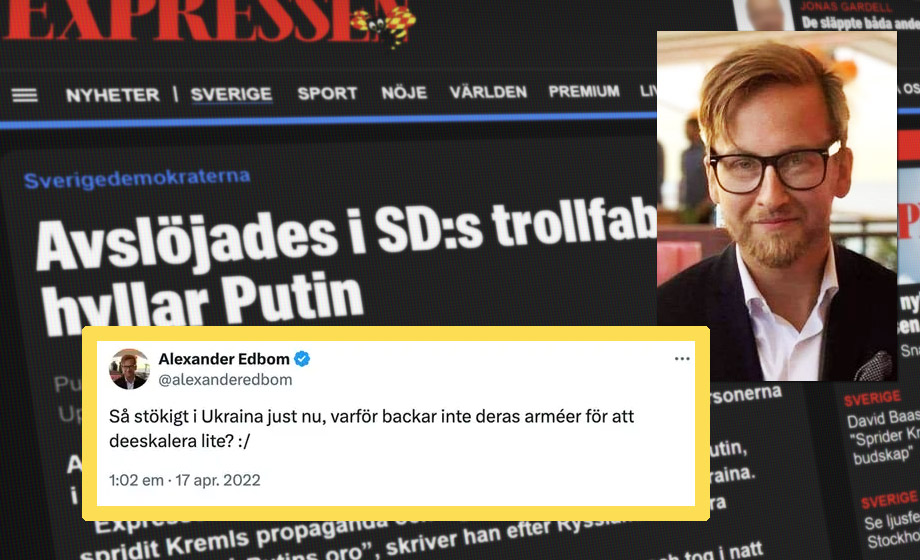 Han hängdes ut av Expressen efter skämt om polisens kravallstrategi